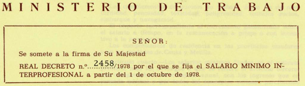 Documento Real Decreto 2458/1978